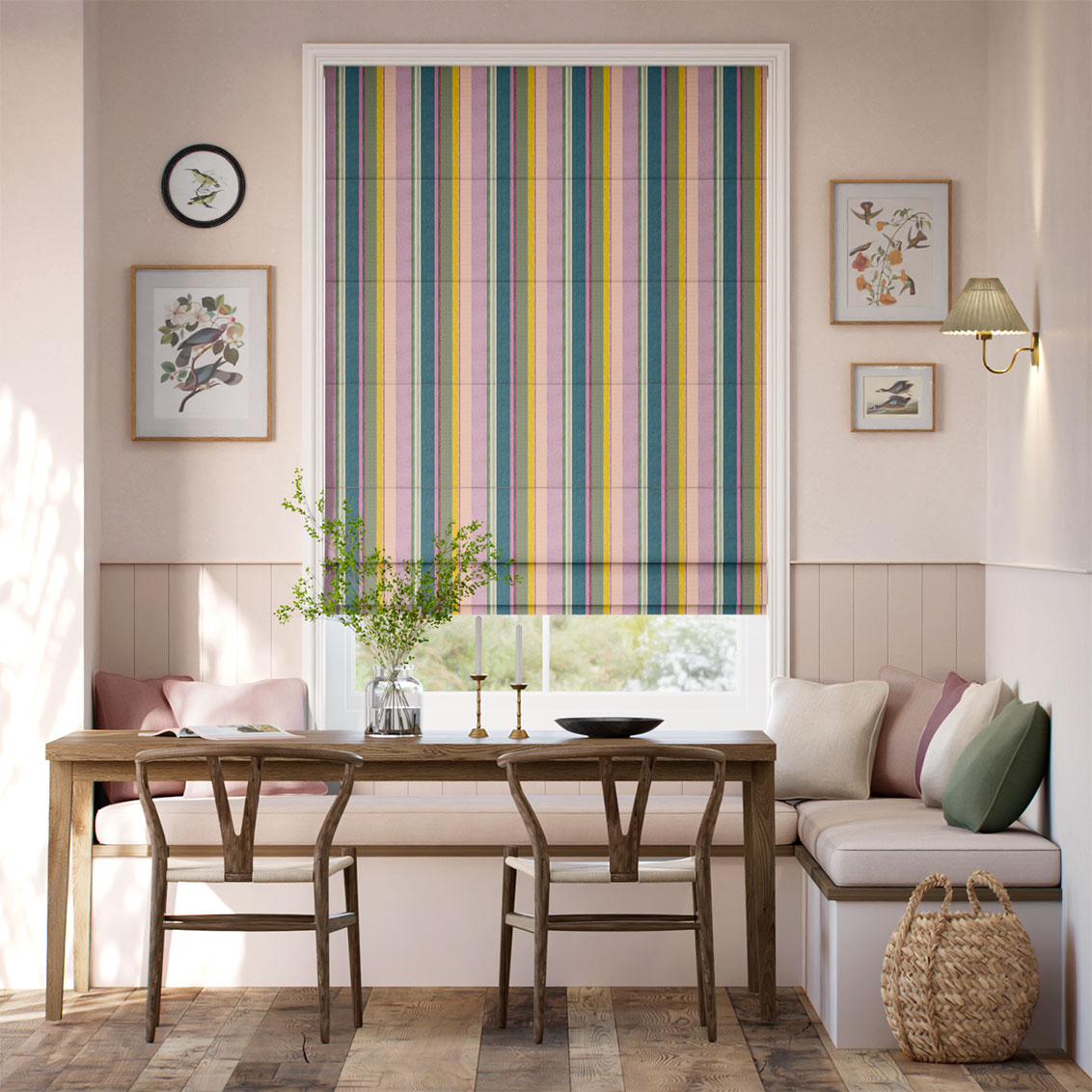 Archive Stripe Bliss Roman Blind