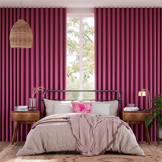 Bijou Linen Magenta  カーテン
