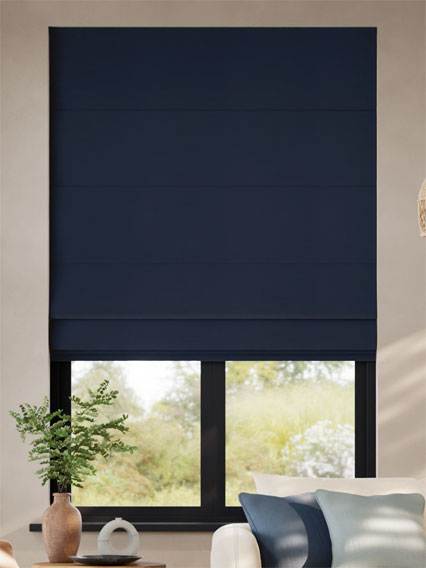 Bijou Linen Navy ローマンシェード サムネイル写真