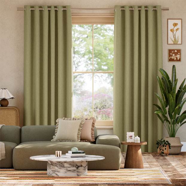 Bijou Linen Olive カーテン サムネイル写真