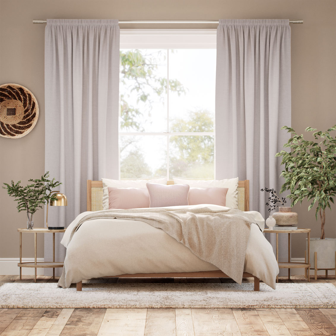 Bijou Linen Rosewater カーテン