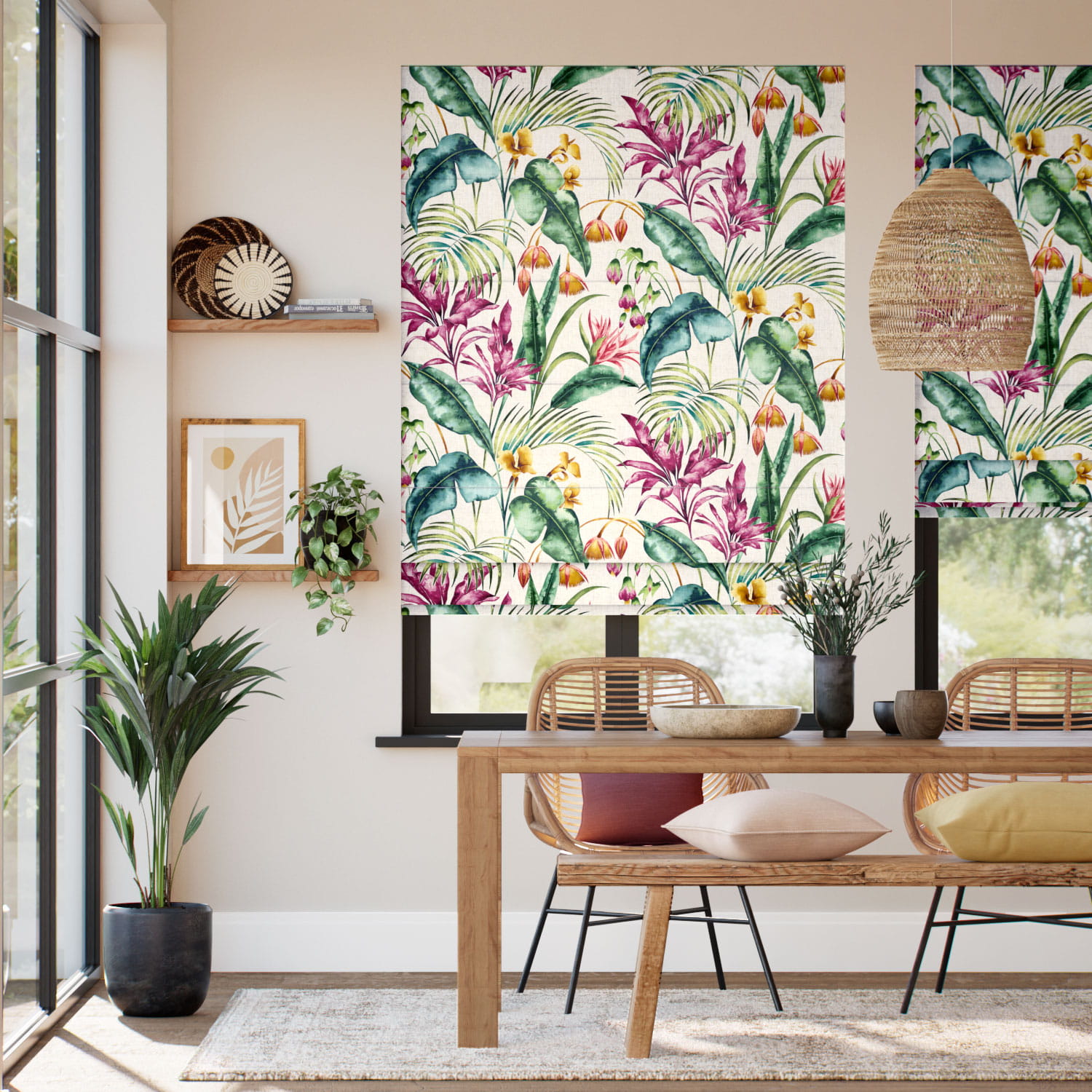 Cedella Tropical  Roman Blind