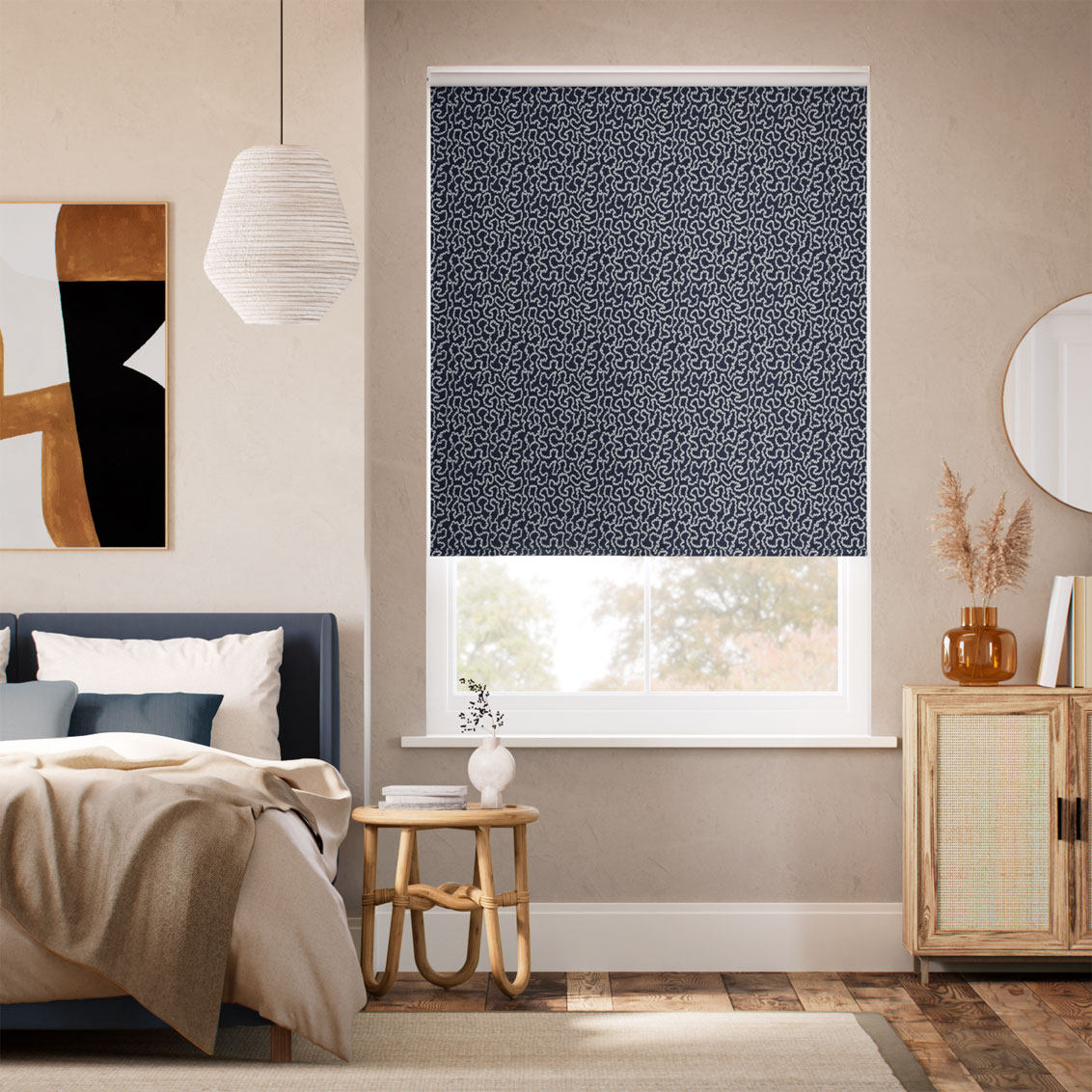 Choices Carina Jacquard Navy Roller Blind