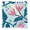 Dancing Daisies Berry Roman Blind サンプルの写真
