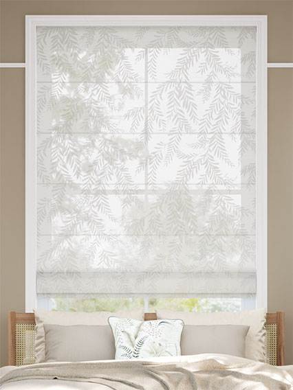 Dappled Ferns Ice White ローマンシェード サムネイル写真