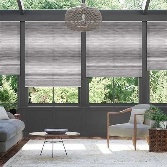 Electric DuoLight Cordless Grain Urban Grey Thermal Blind