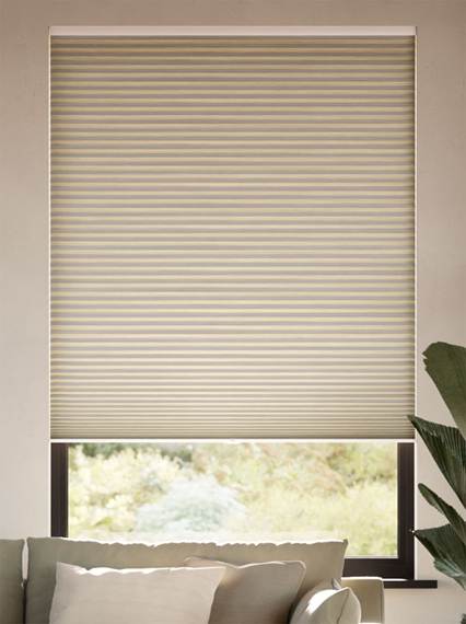 Electric DuoShade Cordless Grain Parchment コードレスハニカム サムネイル写真