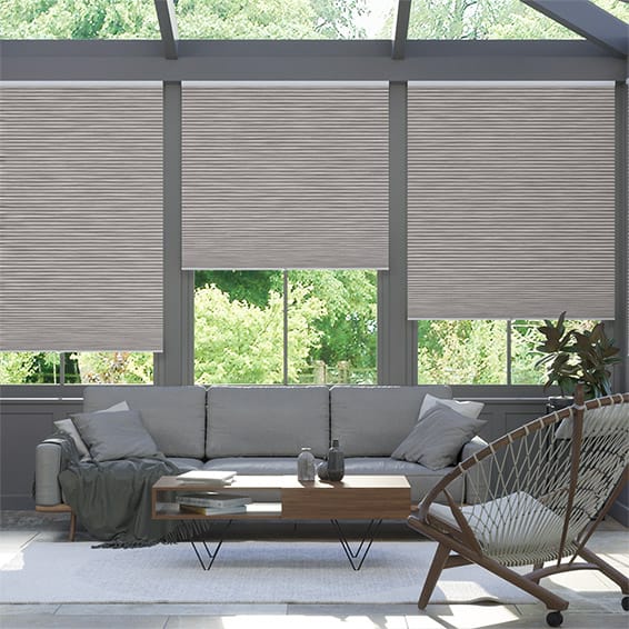 Electric DuoShade Cordless Grain Urban Grey Thermal Blind