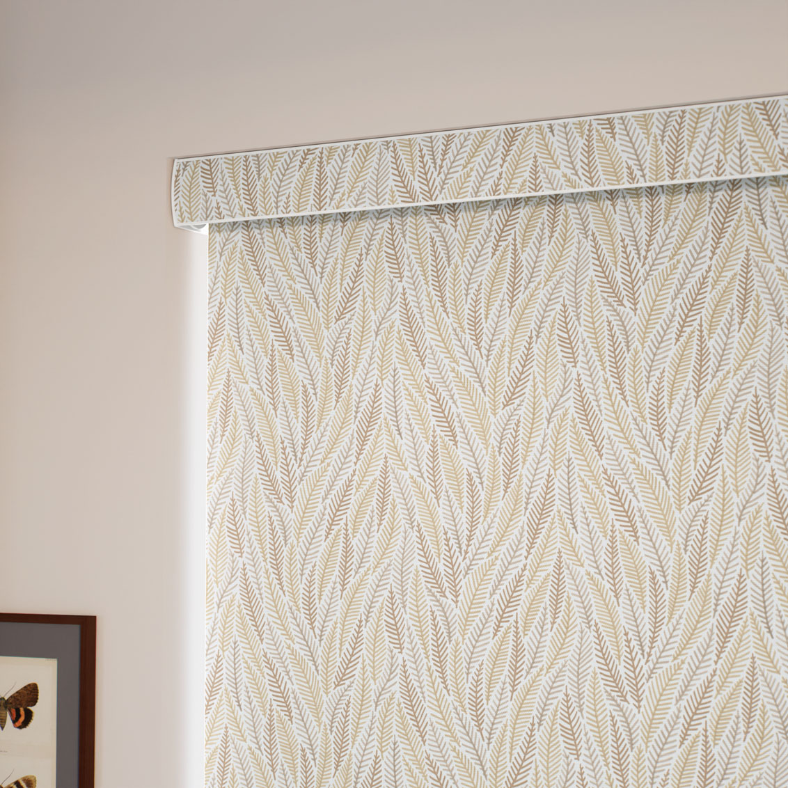 Falling Leaves Neutral Roller Blind