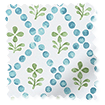 ２Floral Trellis Blue & Green Roman Blind サンプルの写真