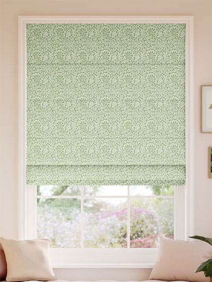 Flower Block Green ローマンシェード サムネイル写真