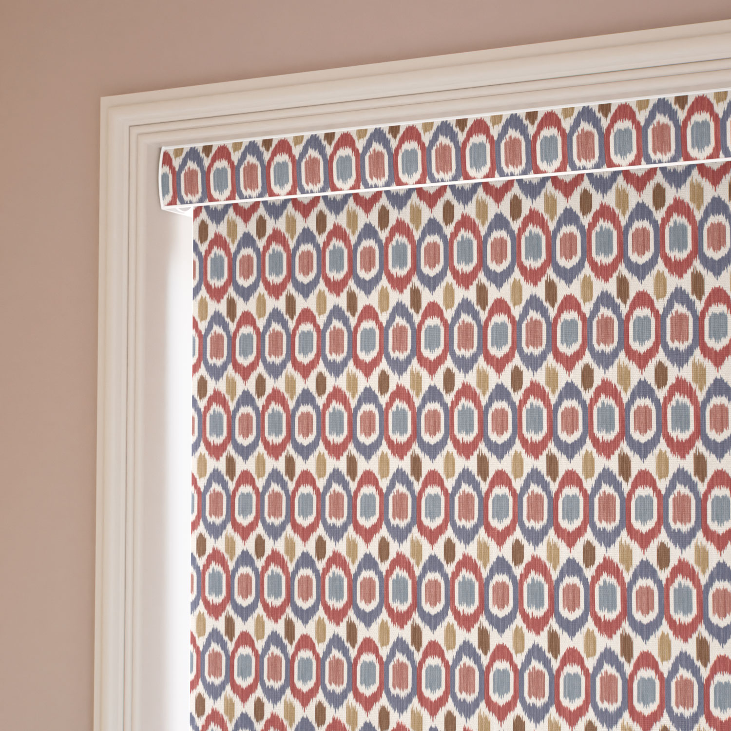 ２Inca Spot Blue & Red Roller Blind