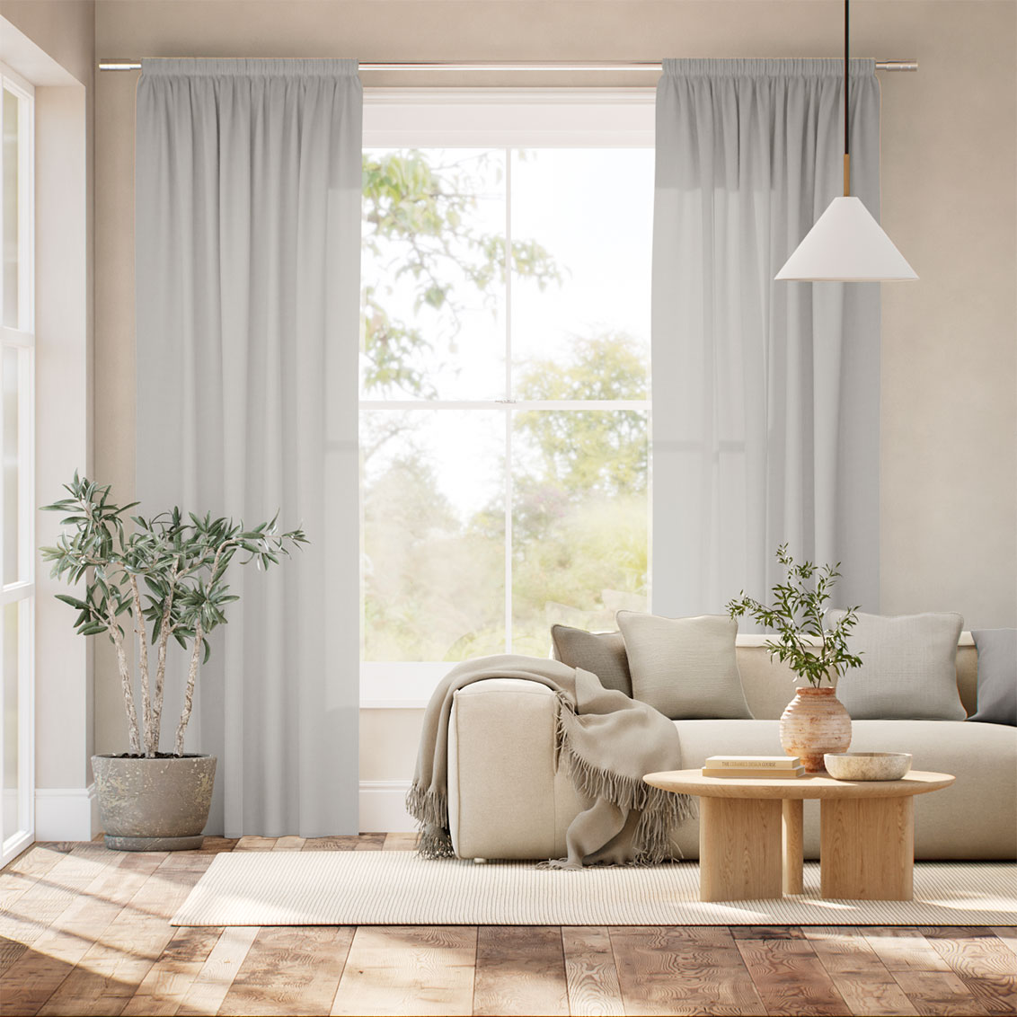 Juno Voile Cloud Grey  Curtains