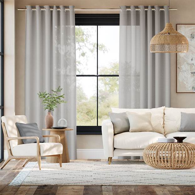 Juno Voile Smoke Grey カーテン サムネイル写真