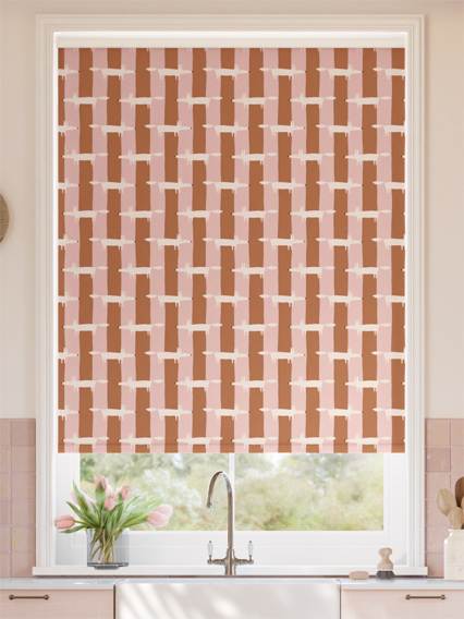 Mr Fox Stripe Blush ロールスクリーン サムネイル写真
