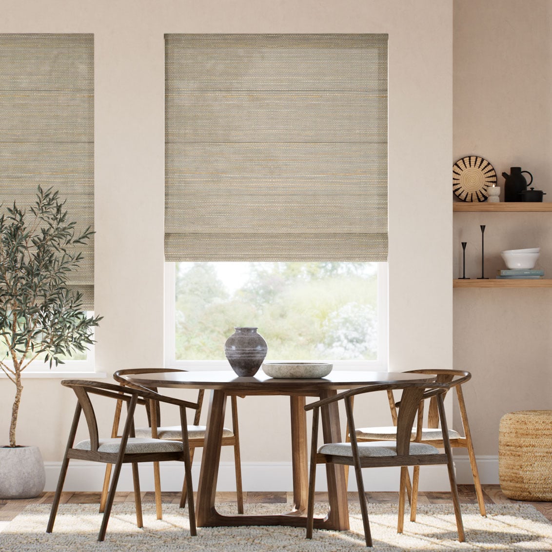 Oslo Hessian Roman Blind