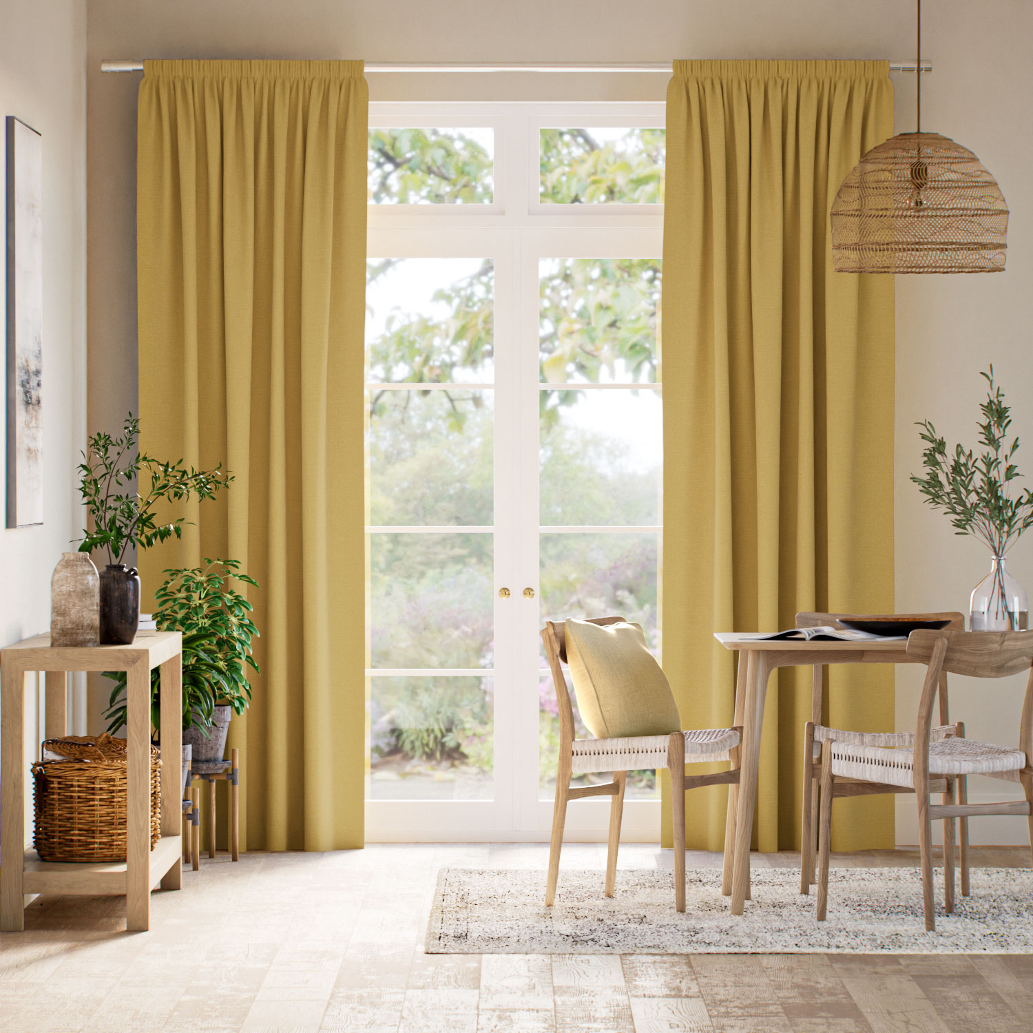 Paleo Linen Saffron  Curtains