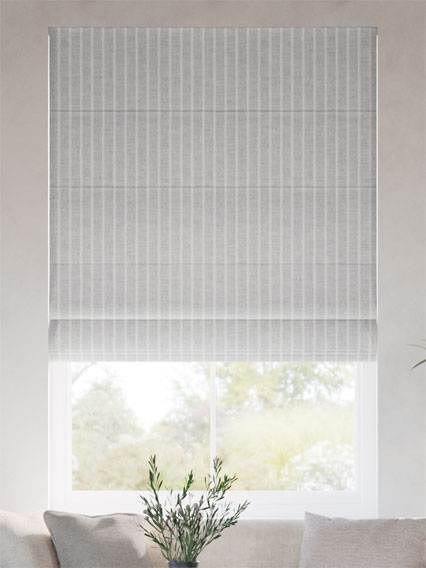 Petra Stripe Soft Grey ローマンシェード サムネイル写真