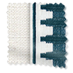 Quintessence Linen & Ascott Teal Curtains サンプルの写真