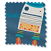 Robbie Robonaut Space Blue Blackout Roller Blind サンプルの写真