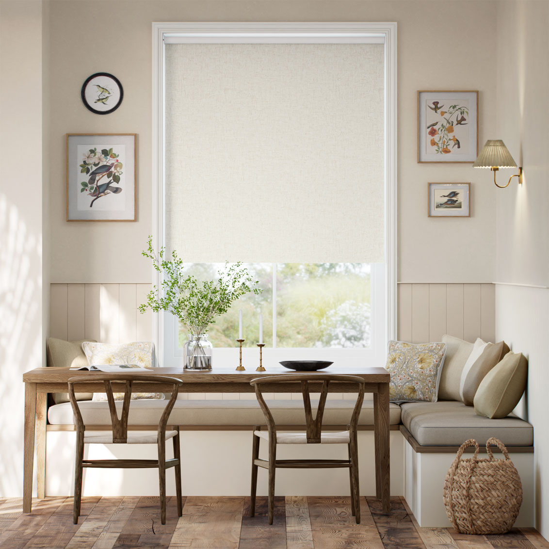 Sienna Blackout Oatmeal Roller Blind