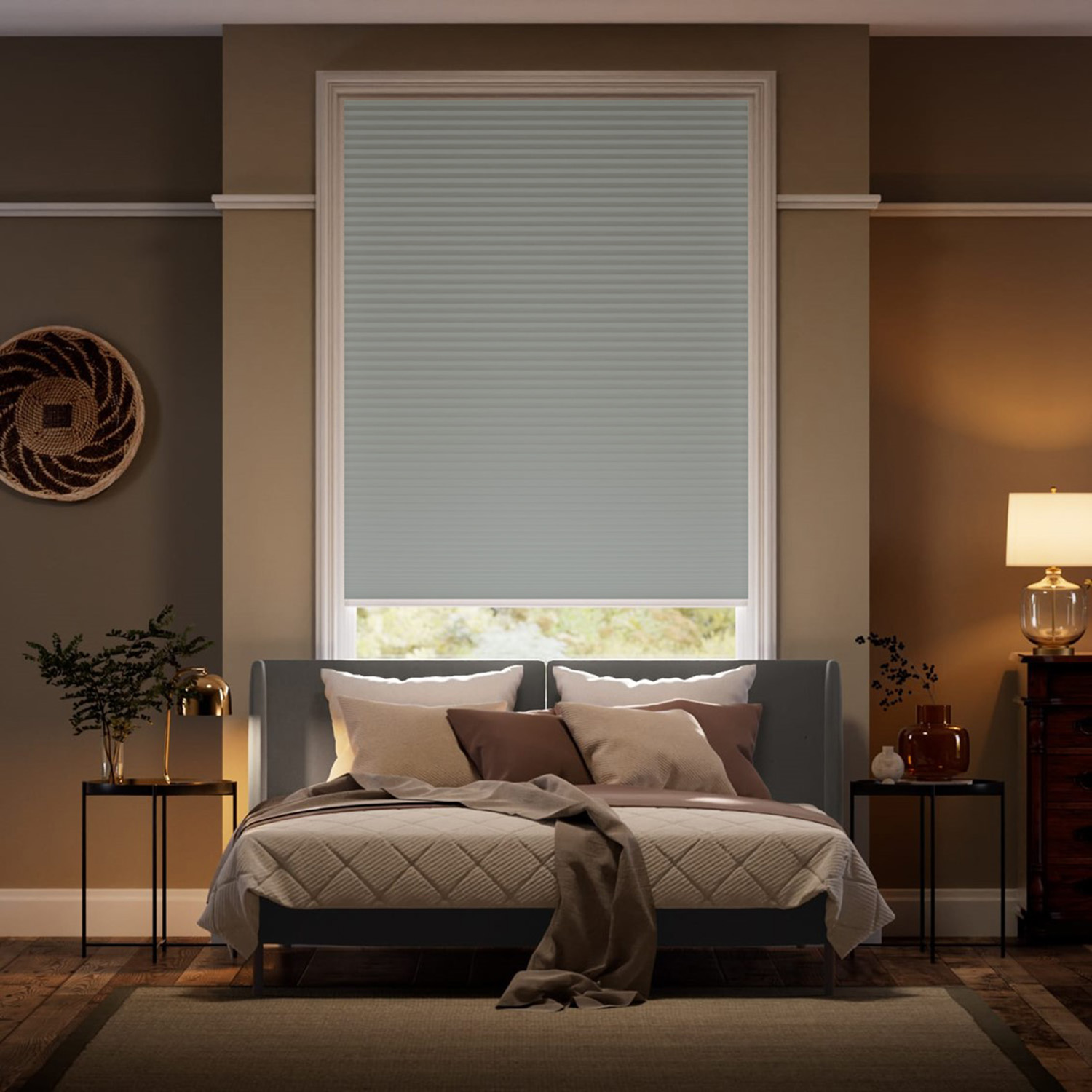 Slimline Total Shade Winter Grey Blackout Pleated