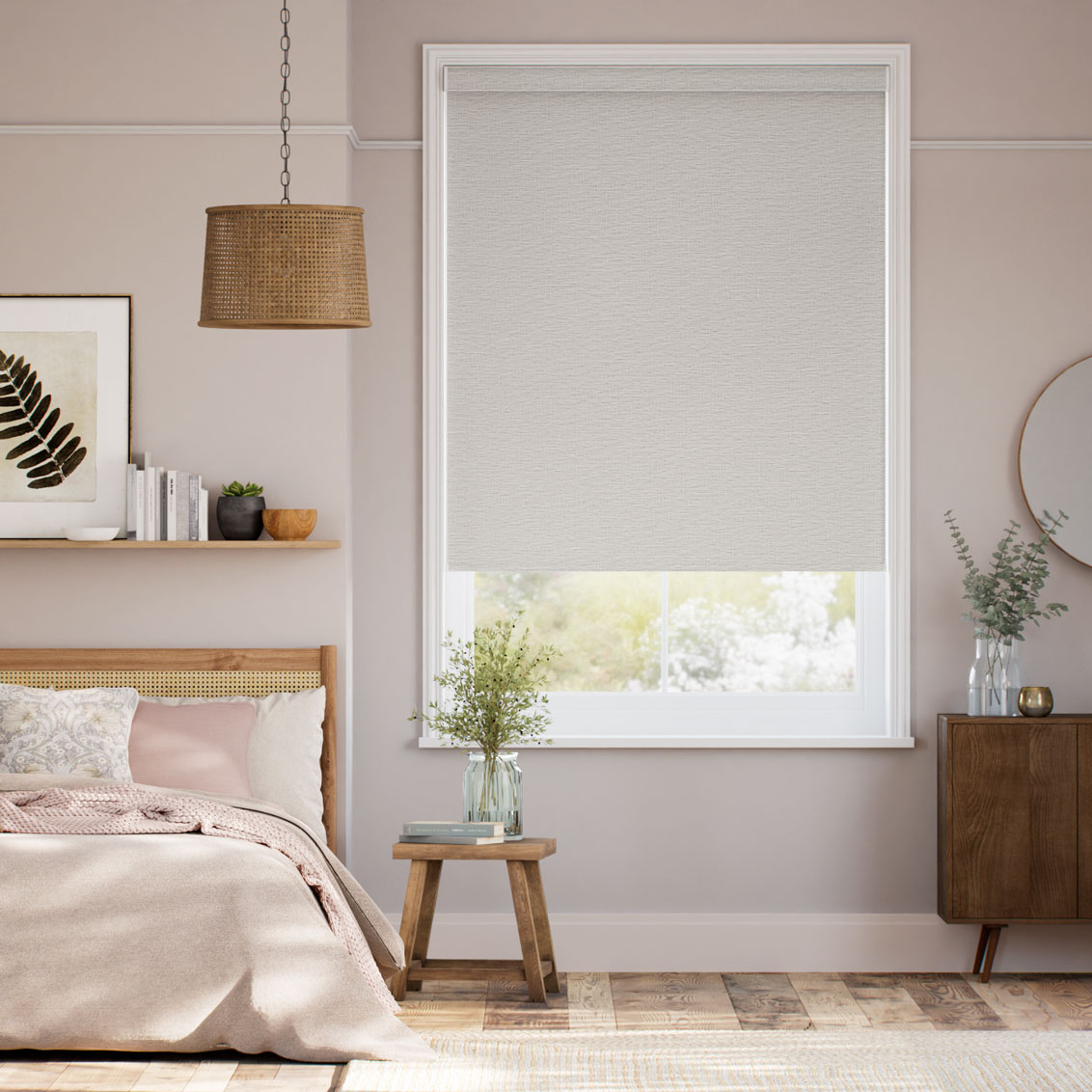 Soft Raise Austin Blackout Pebble Roller Blind