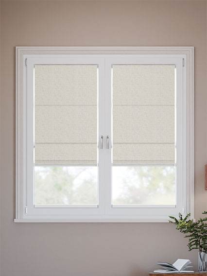 【窓貼りタイプ】ビジュリネン オートミール Top Down Bottom Up Stick2Fit Roman Blind サムネイル写真