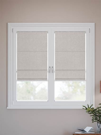 【窓貼りタイプ】ハロウ グレーウォッシュ Top Down Bottom Up Stick2Fit Roman Blind サムネイル写真