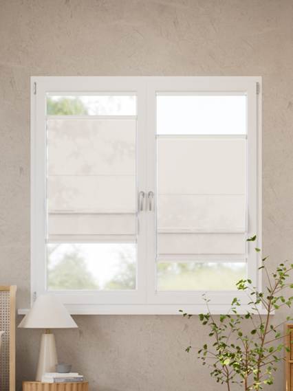 【窓貼りタイプ】 Thea Voile Coconut Top Down Bottom Up Stick2Fit Roman Blind サムネイル写真