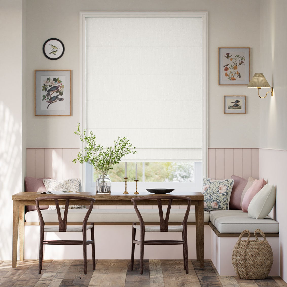 Sydney Snowdrop Roman Blind