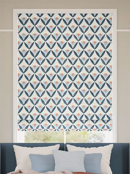 Tulip Trellis Ink ローマンシェード サムネイル写真