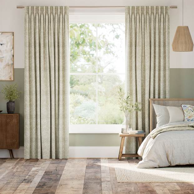 ウィリアム・モリス いちご泥棒 オリーブ ジャガード織　 カーテン サムネイル写真